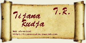 Tijana Rudja vizit kartica